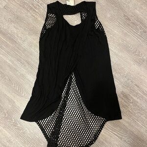 Lily Bleu Black Mesh Detail Dress